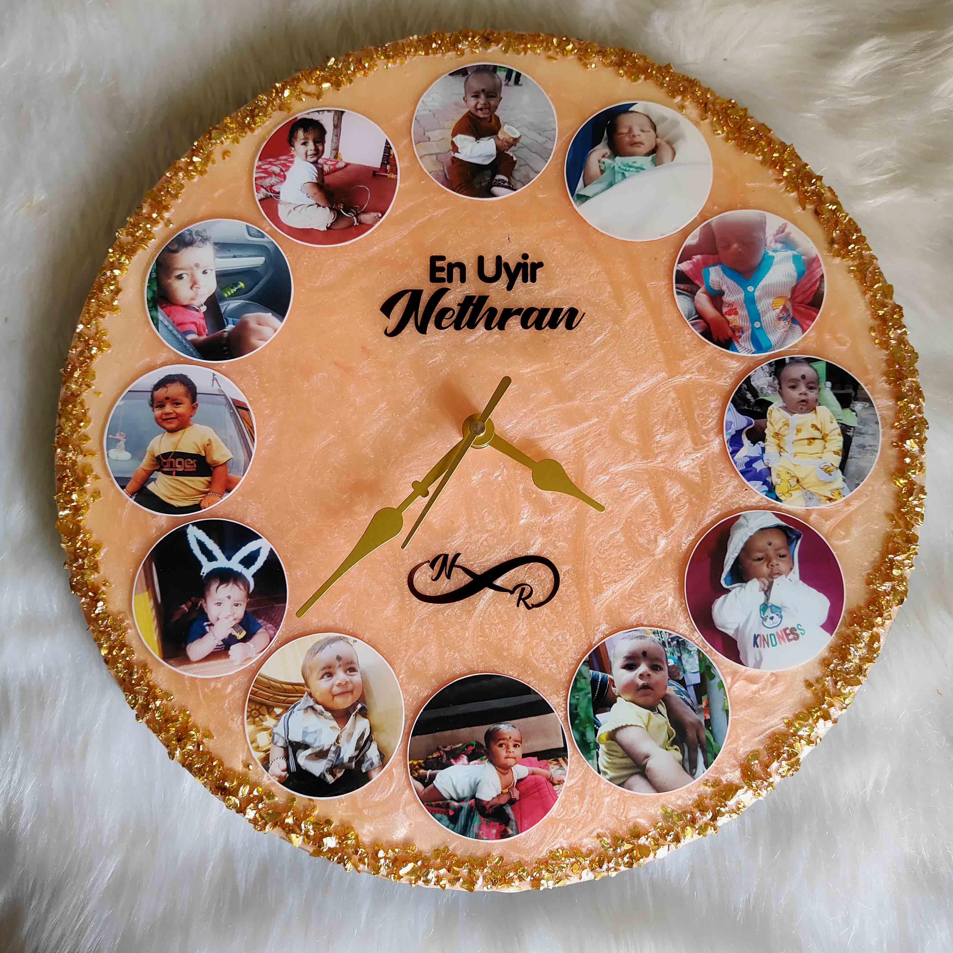Personalized Resin Clock – Unique Birthday Gift