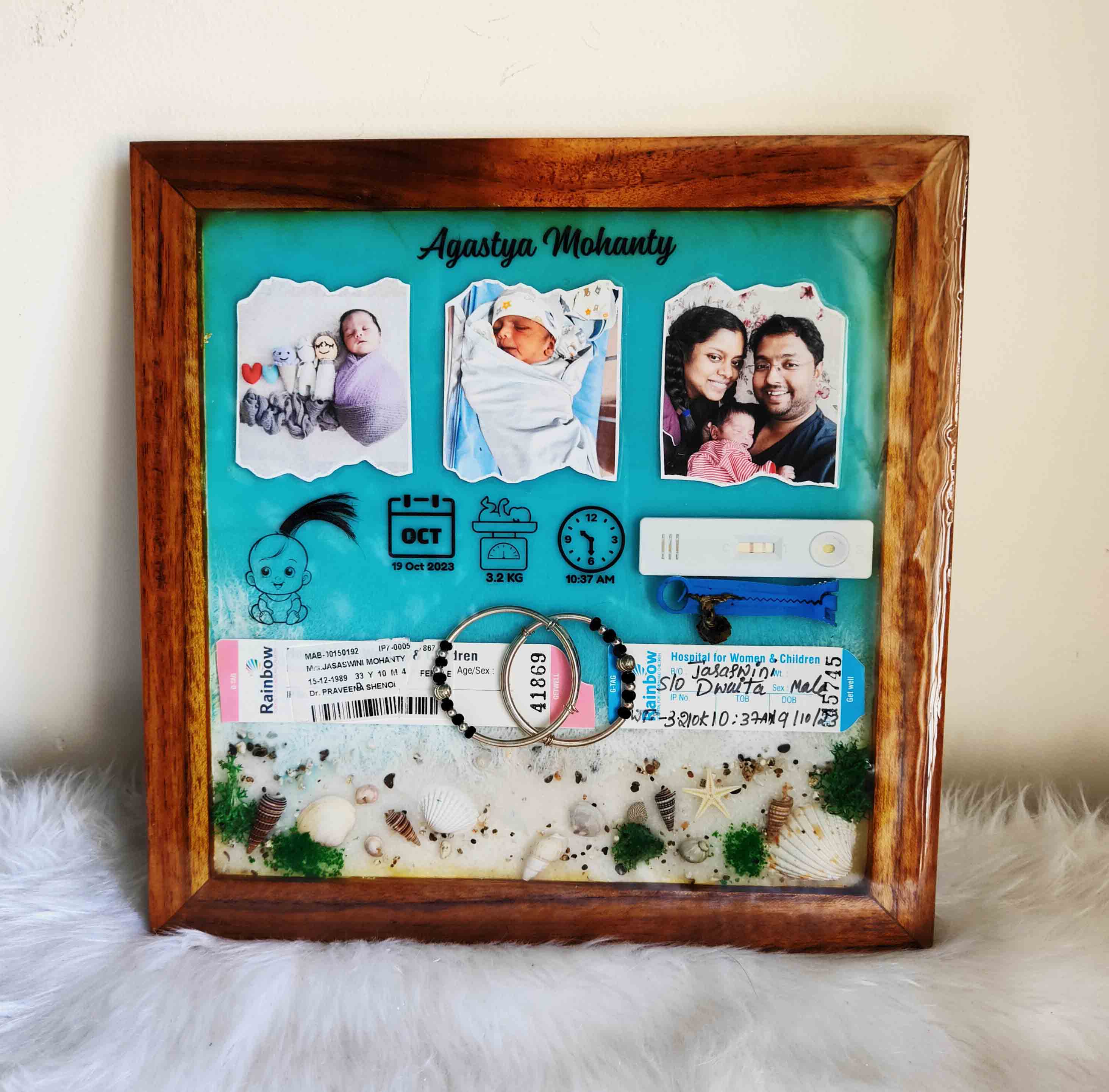Custom Baby Memory Resin Frame