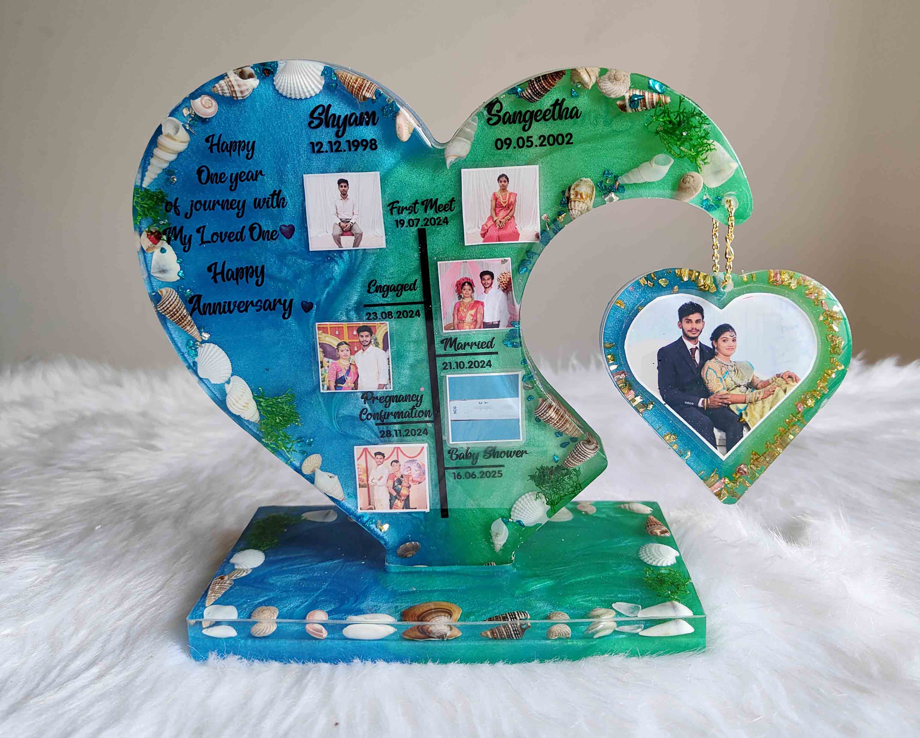 Anniversary Gift Resin Frame – Custom Message Included