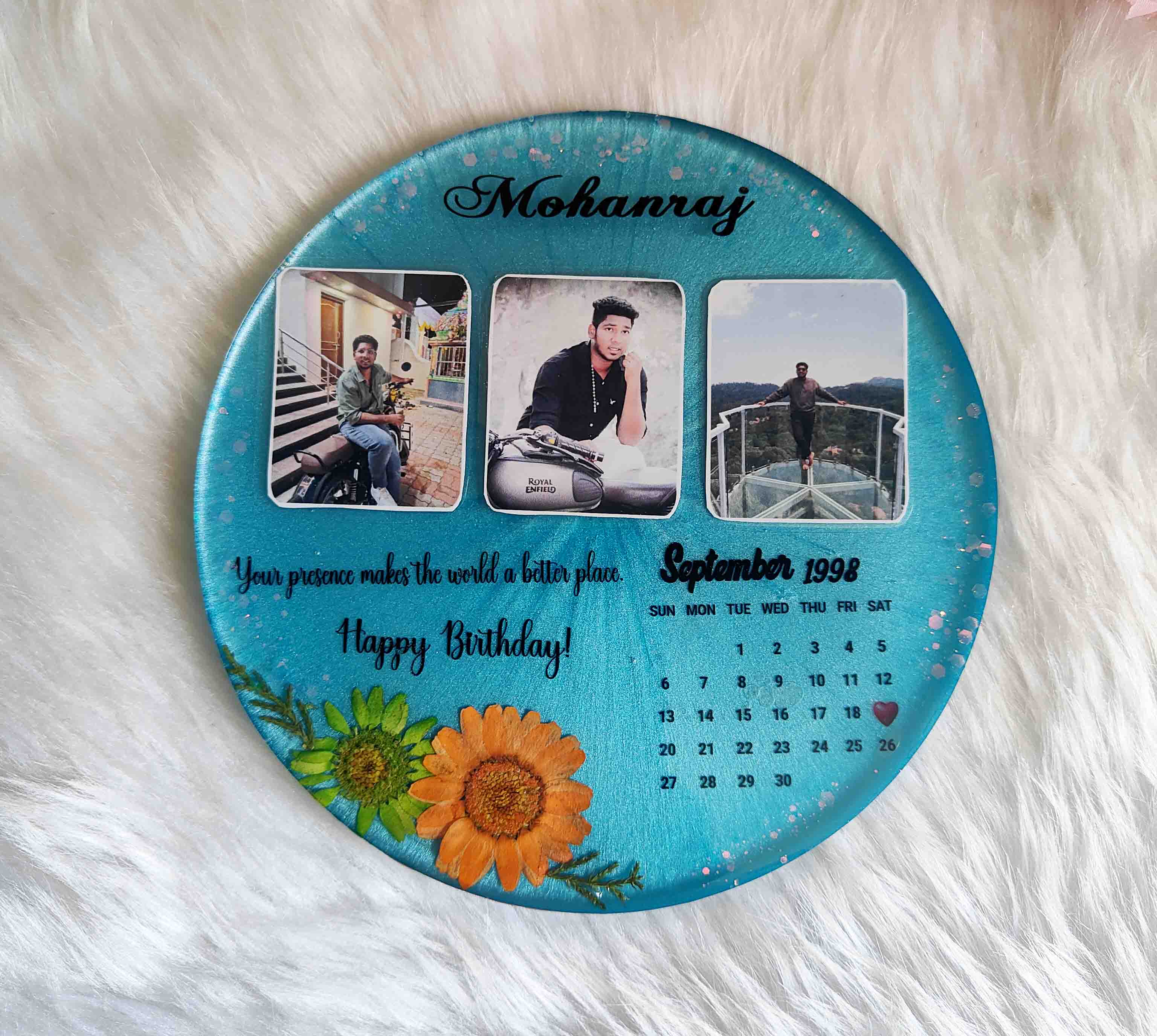 Birthday Gift Resin Frame – Personalized with Name and Age