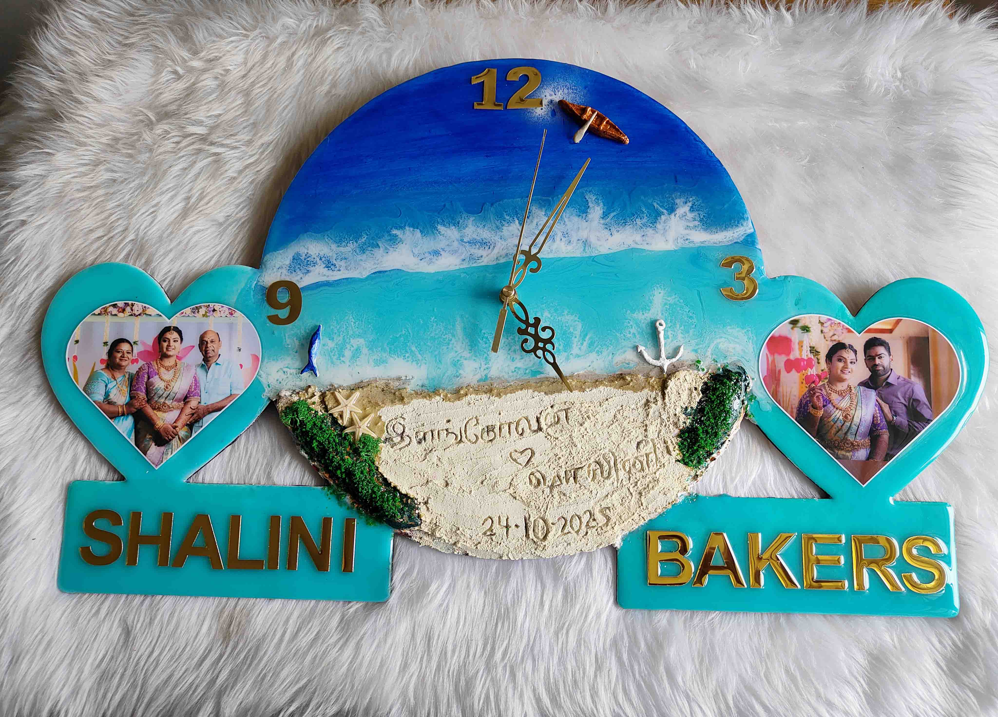  Resin Clock – Anniversary Gift for Him/Her