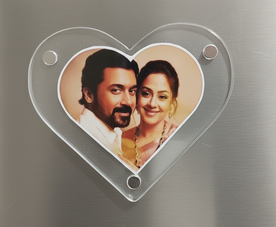 Polaroid Style Photo Magnet | Personalized Gift for Home & Office