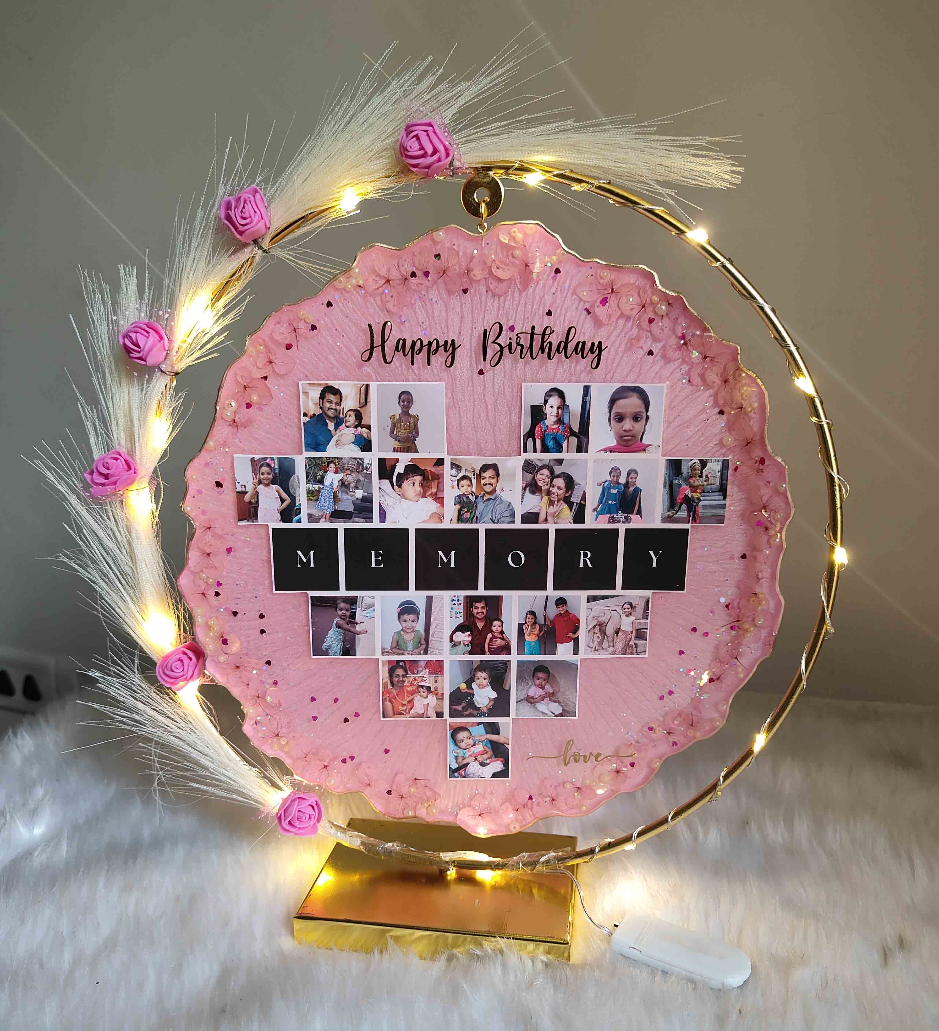Birthday Gift Resin Frame – Personalized with Name and Age