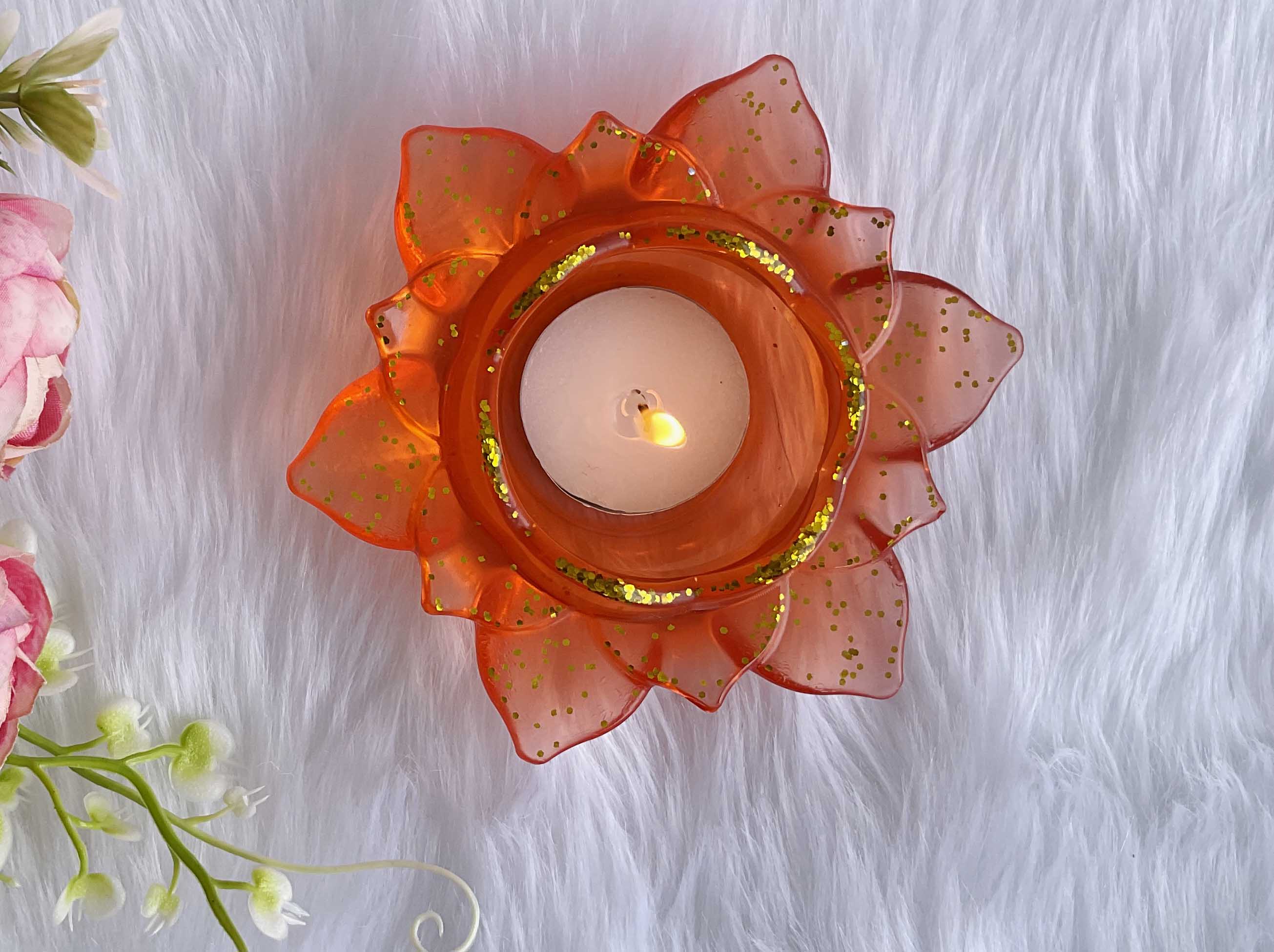 Resin Candle Holder | Handmade Tealight Stand