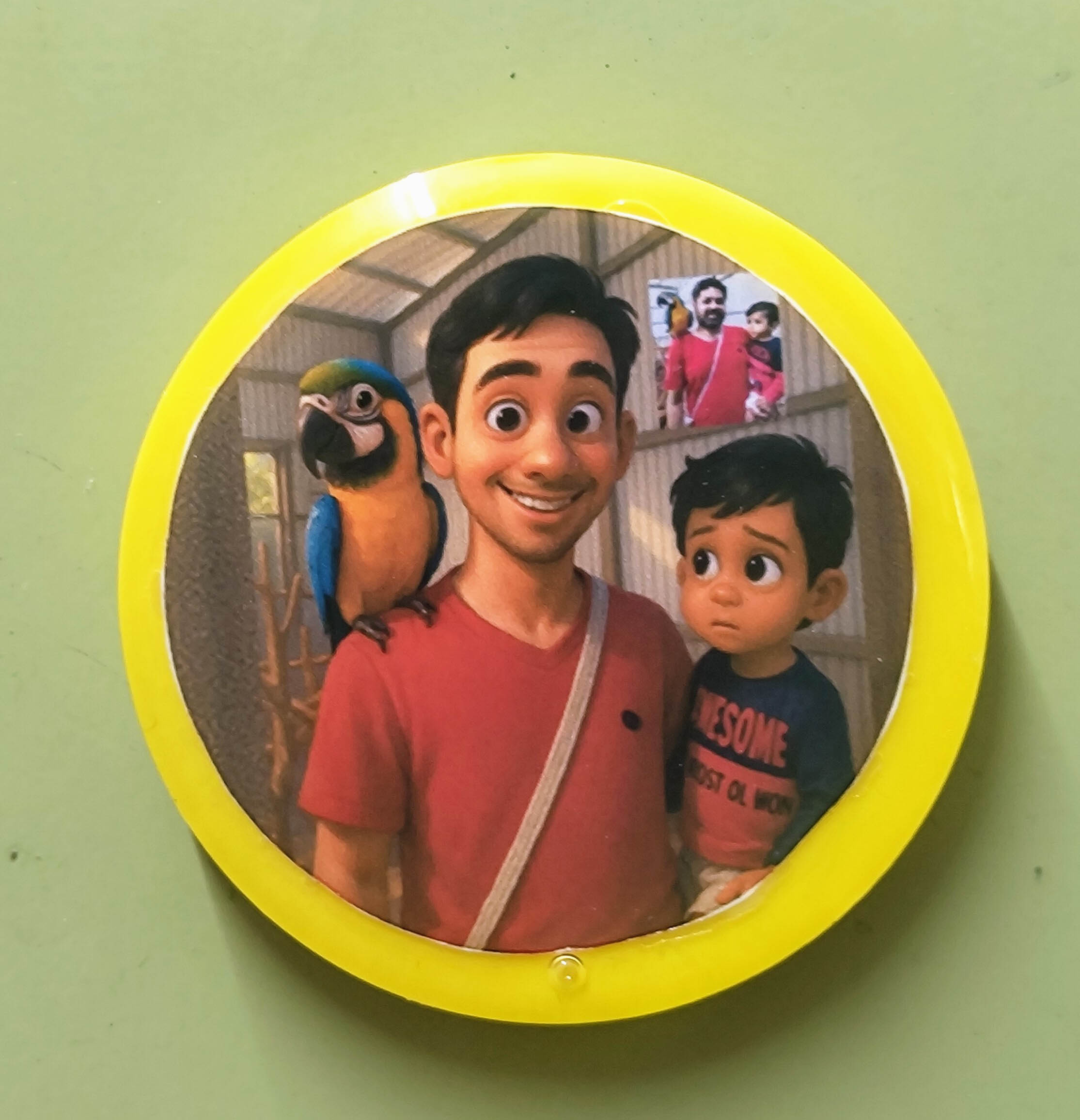 Resin photo fridge magnet