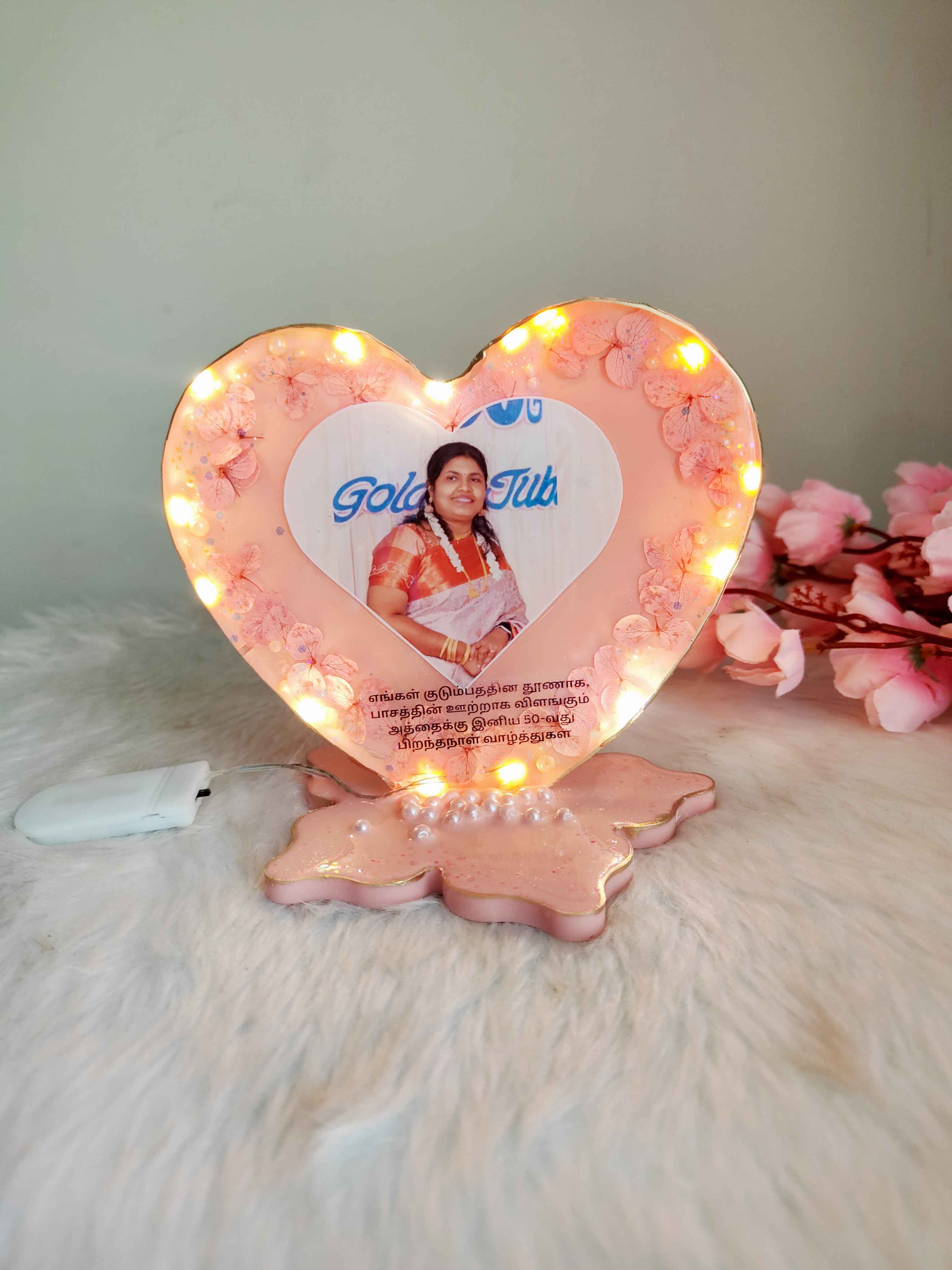 Personalized Birthday Resin Frame – Custom Photo Gift