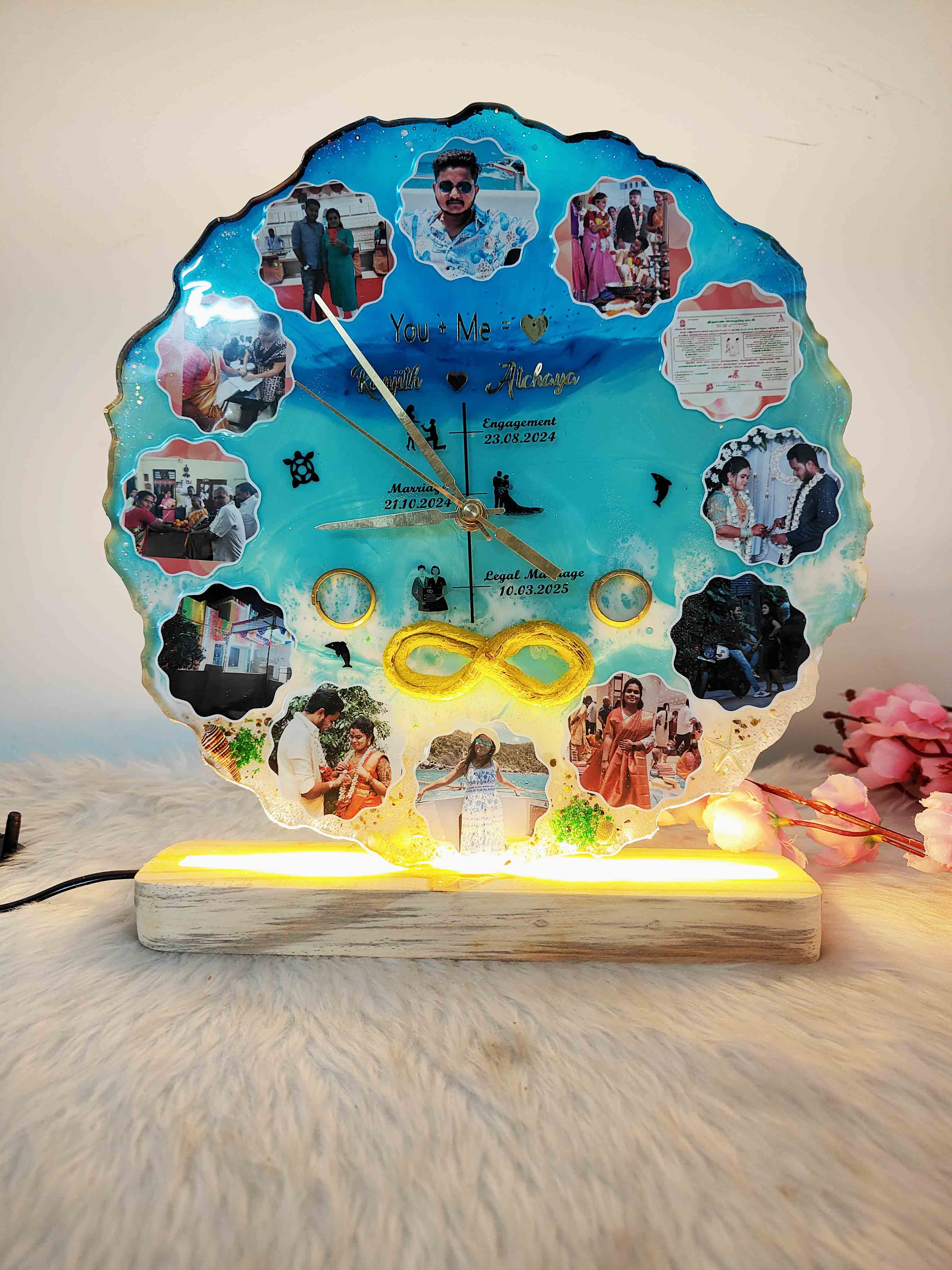 Resin Art Clock – Handcrafted Timepiece for Home