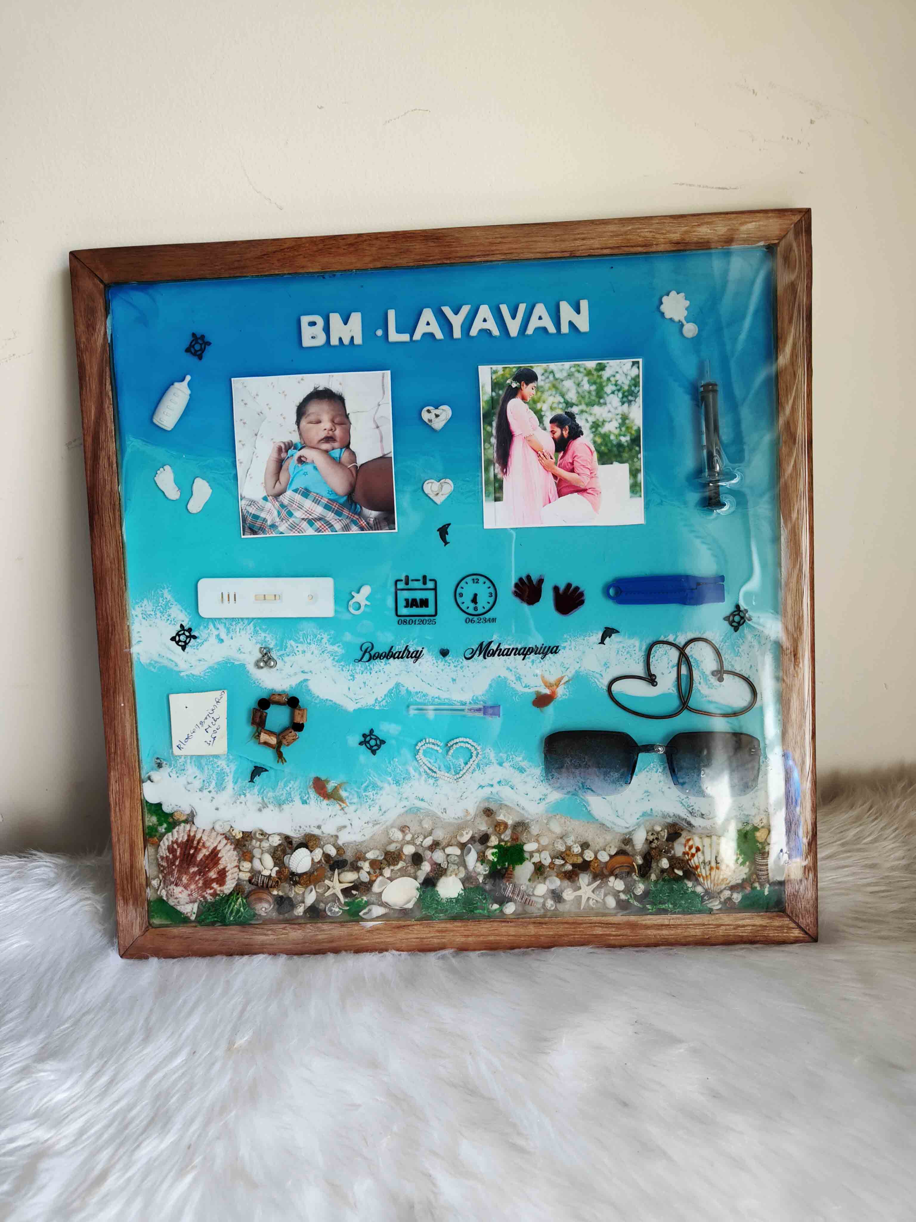 Personalized Baby Resin Keepsake Frame