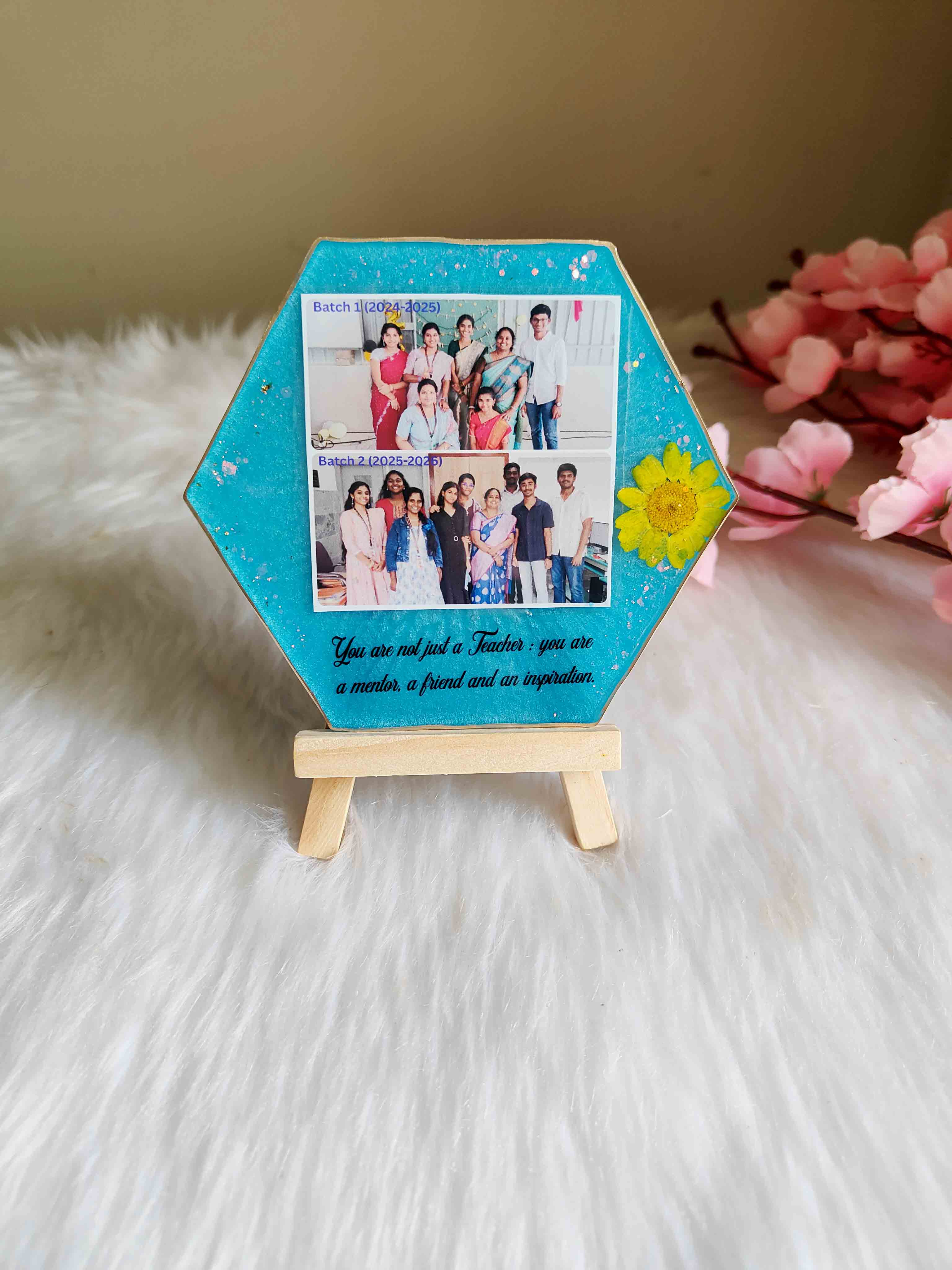 Handmade Resin Birthday Frame – Unique Party Keepsake