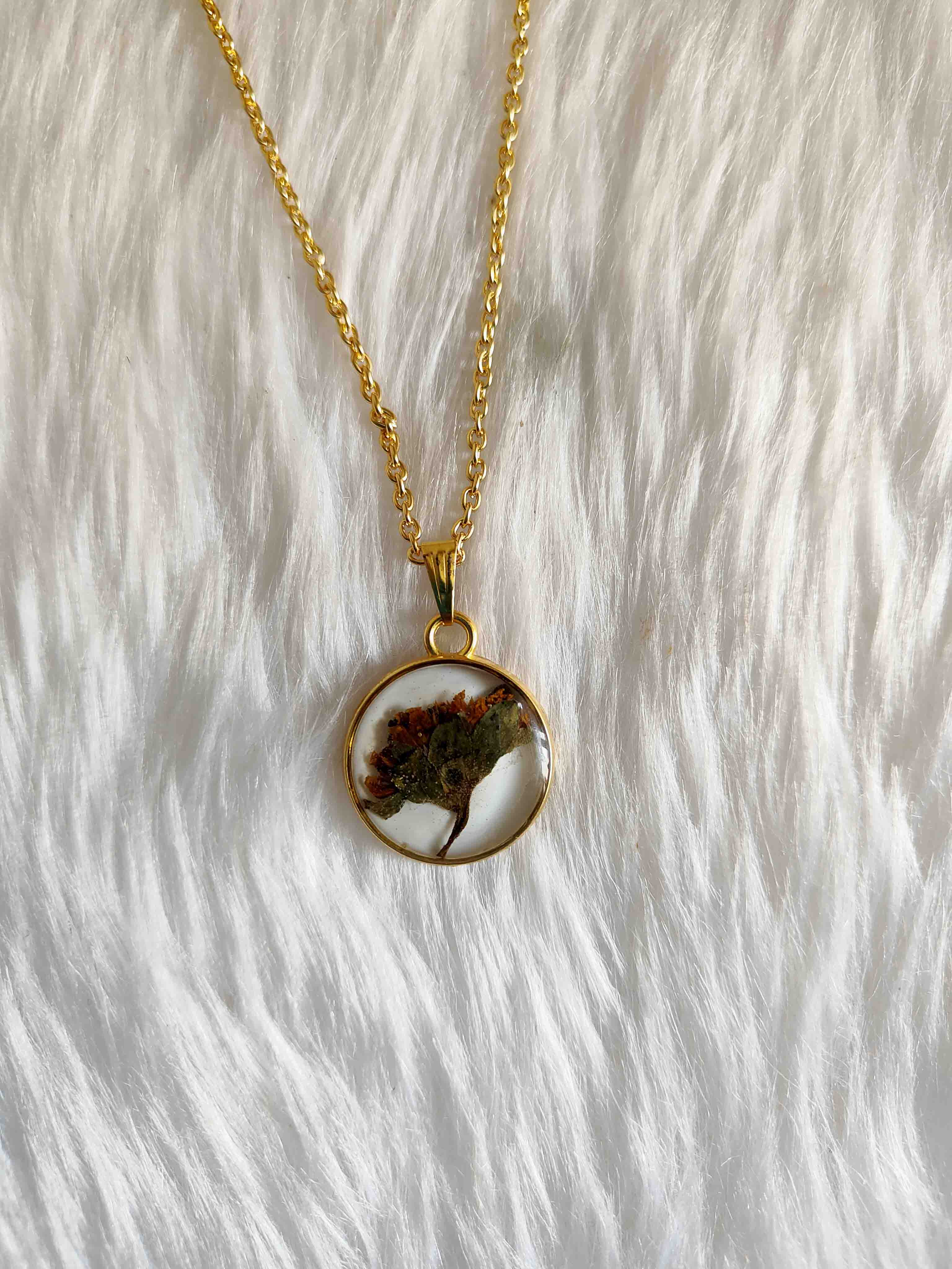 Real Flower Resin Pendant | Handmade Botanical Jewelry Gift