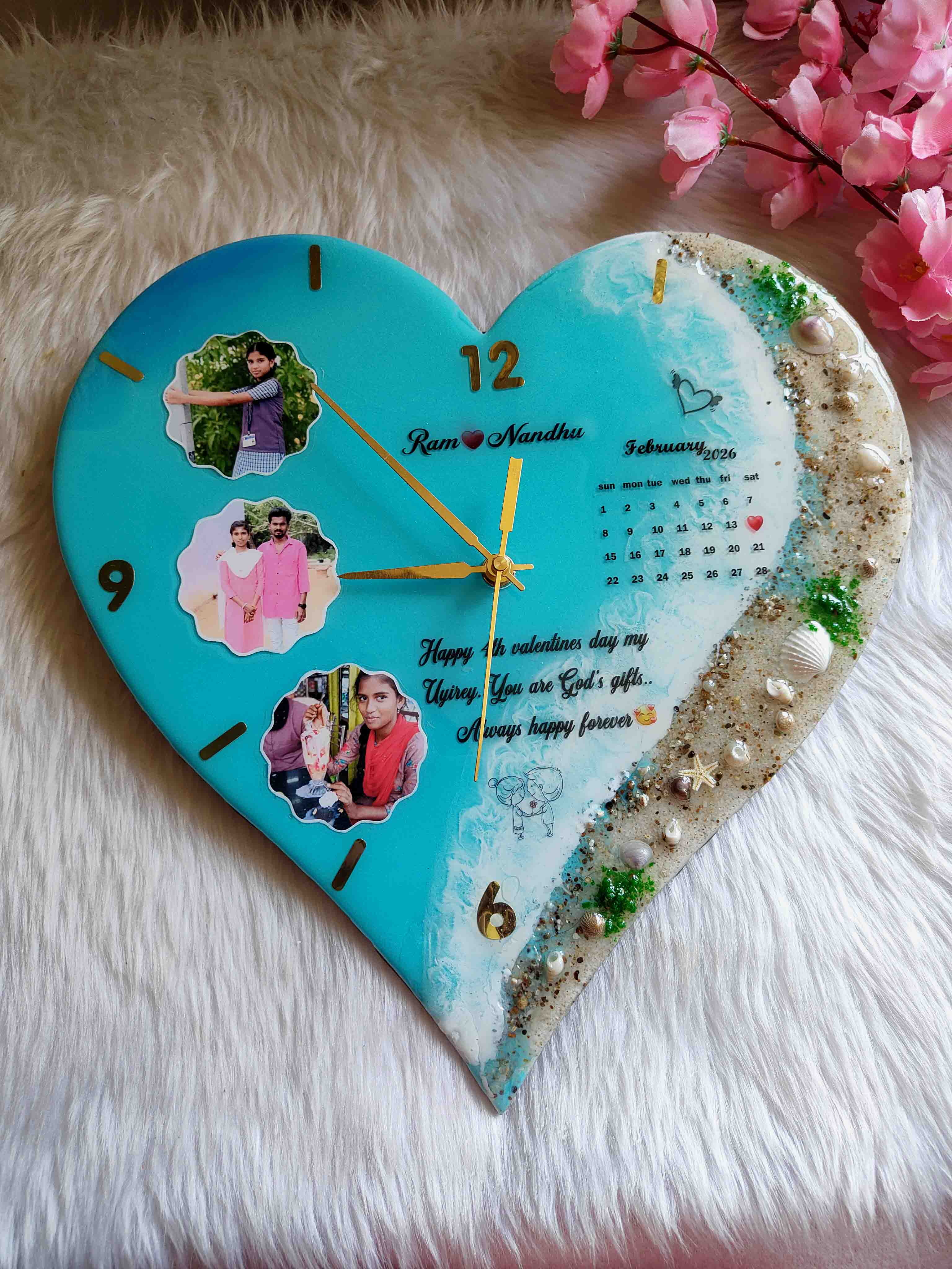 Handmade Resin Wall Clock – Unique Home Decor